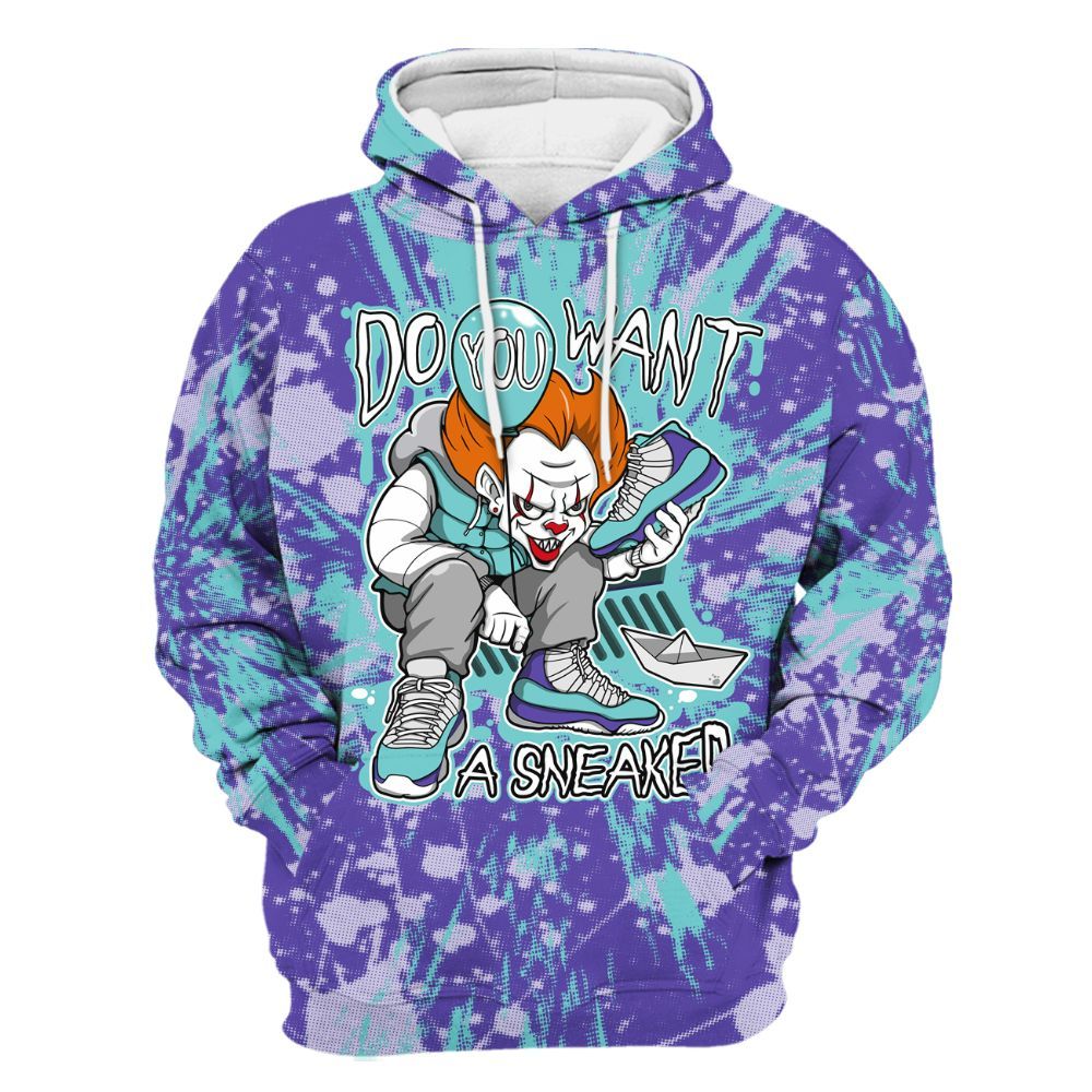 Hoodie To Match Low Hornets 1s - Clown Scary Sneakers Graphic Halloween All Over Print