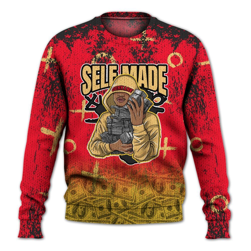 Knitted Sweater To Match KD 18 Air Bakin - Selfmade Unique Grunge