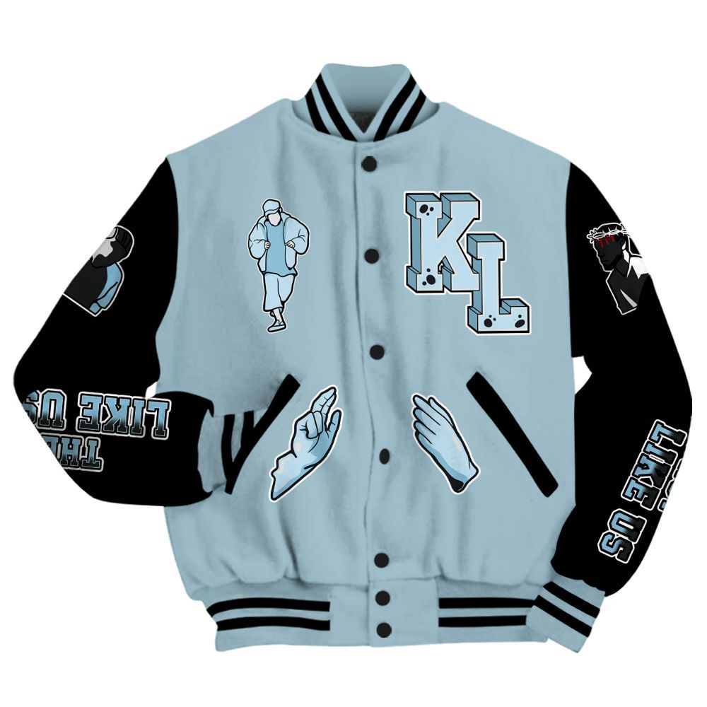 Varsity Jacket To Match Chambray 7s - Dislike Us Graphic All Over Print