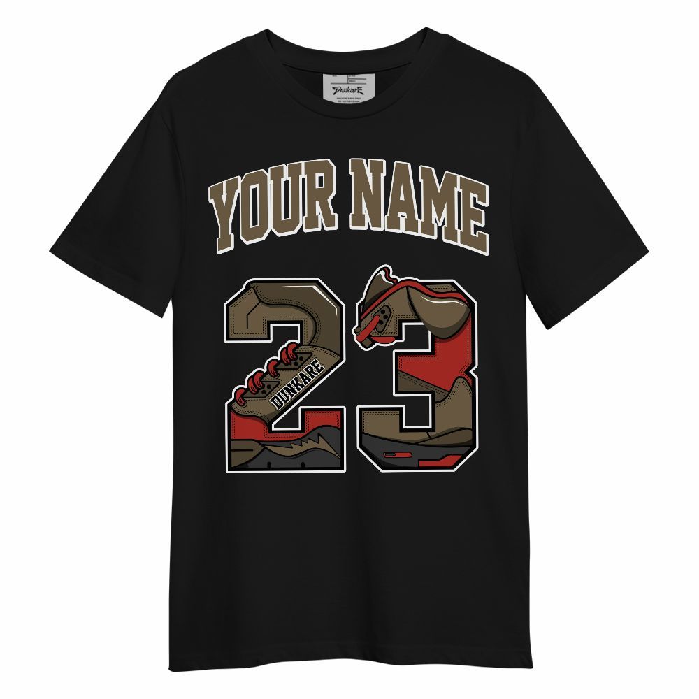 Shirt To Match Olive 9s - Custom Name Number 23 5s Unisex Shirt