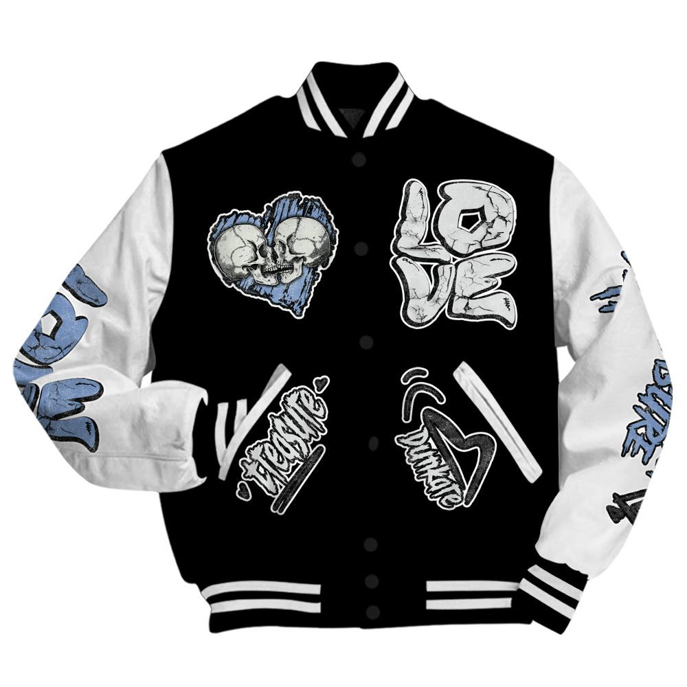 Varsity Jacket To Match Mid Space Jam 1s - Skull Bear All Over Print