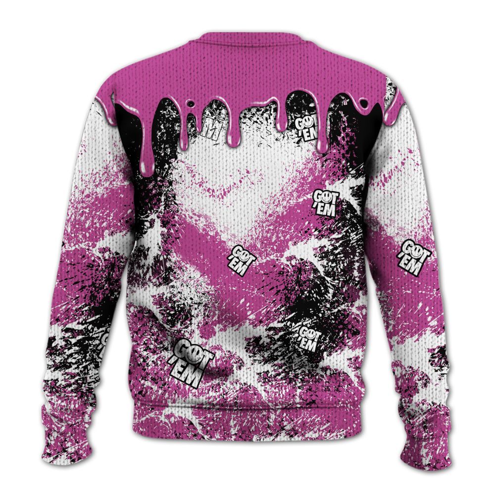 Knitted Sweater To Match Dunk Low Active Fuchsia - Dripping 23 Drip
