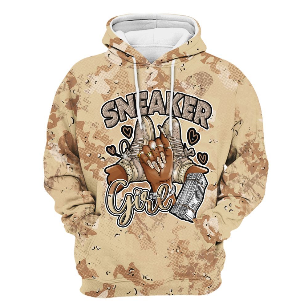 Hoodie To Match Desert Camo 3s - Sneakerz Girlz Heart Grunge All Over Print