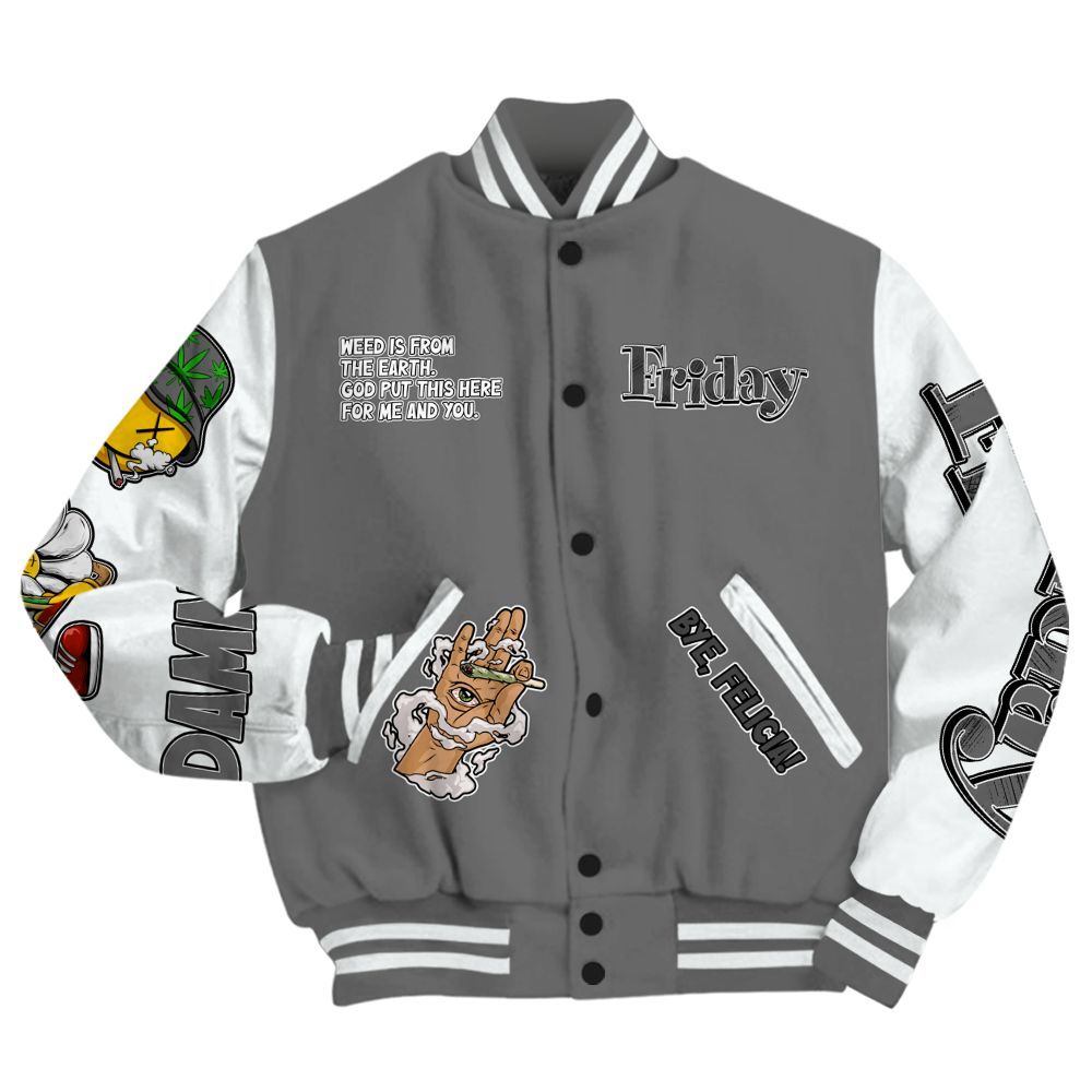 Varsity Jacket To Match Retro Stealth 12s - Friday Sneaker Stress Style All Over Print