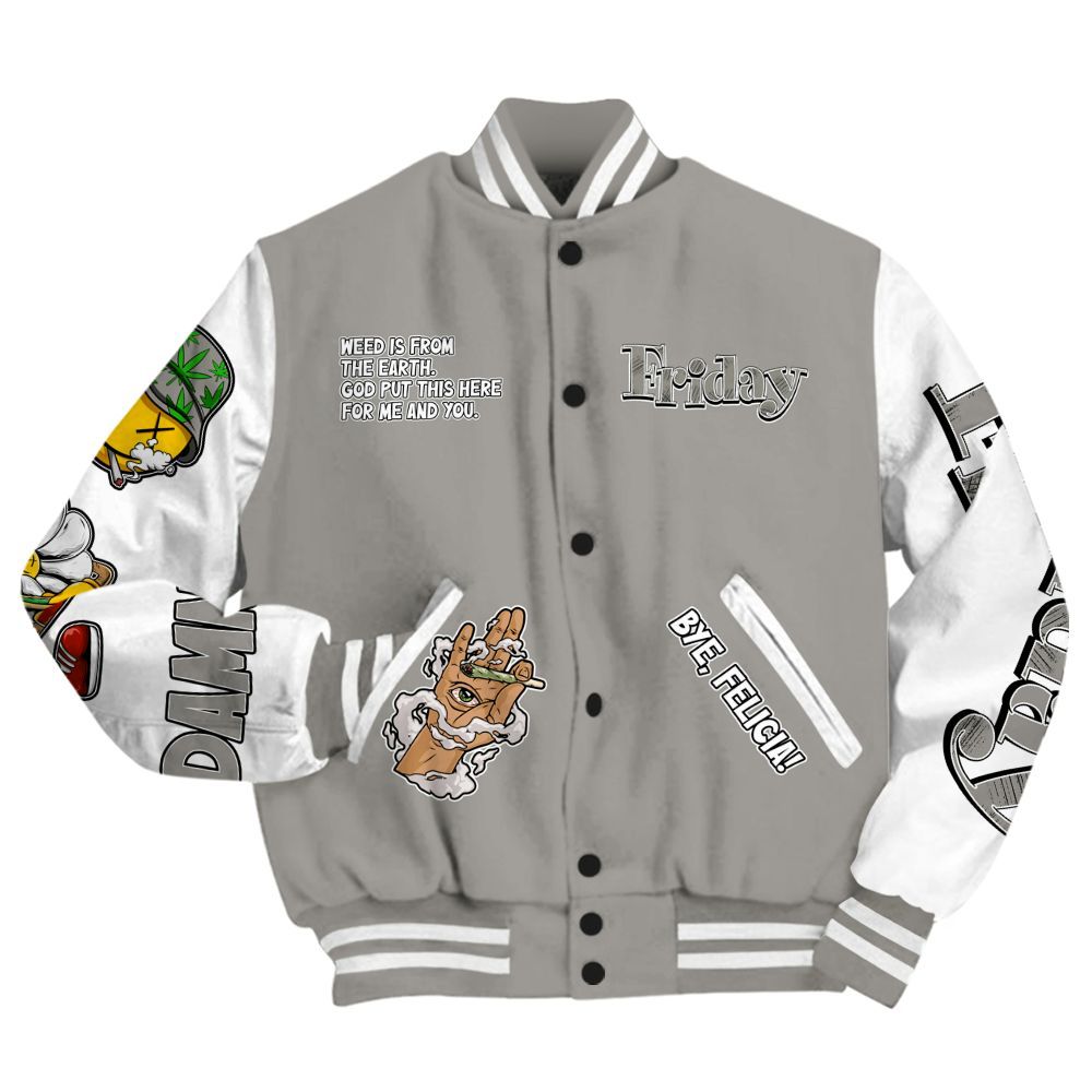 Varsity Jacket To Match Cool Grey 9s - Friday Sneaker Stress Style All Over Print