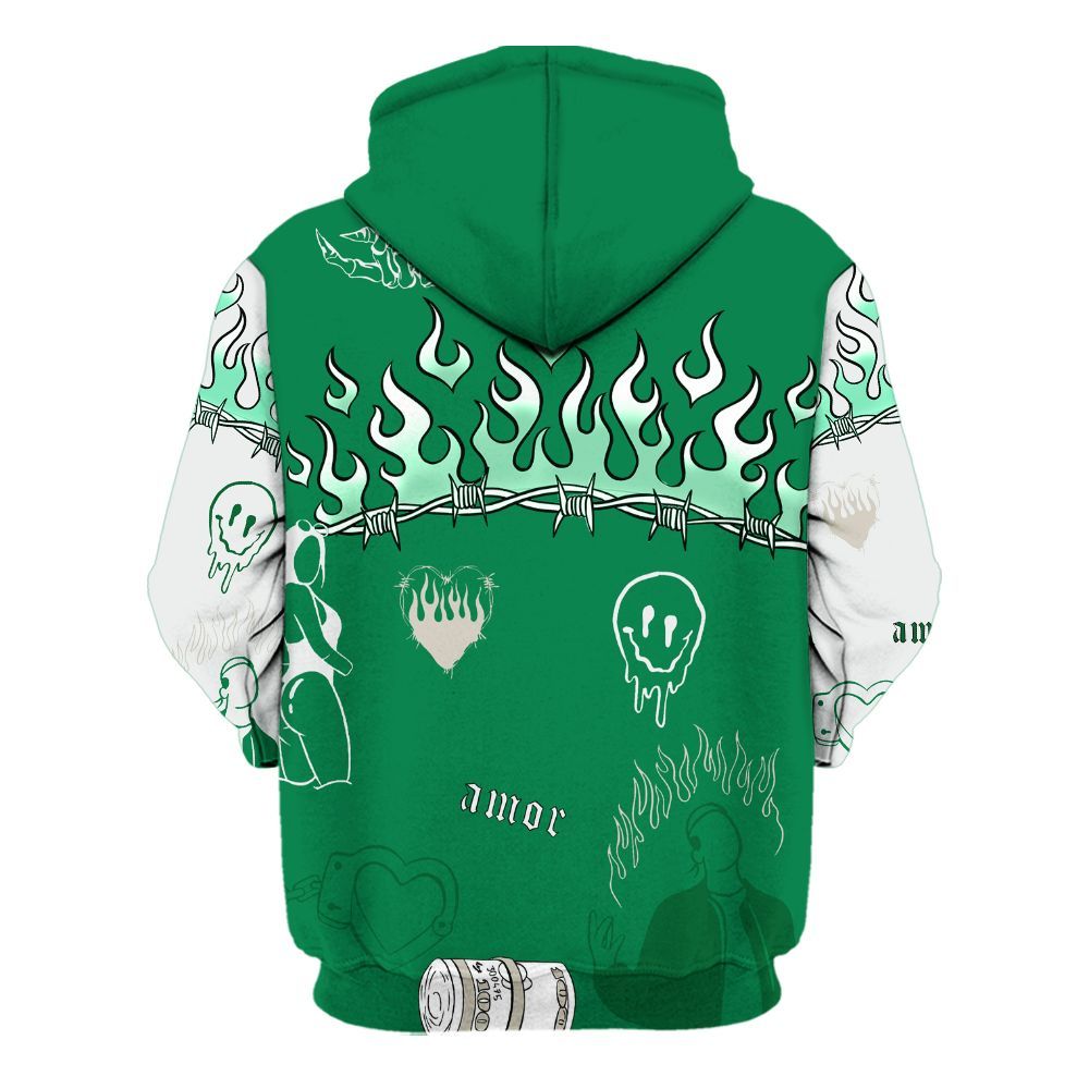 Hoodie To Match Lucky Green 2s - Snake Trust No One All Over Print