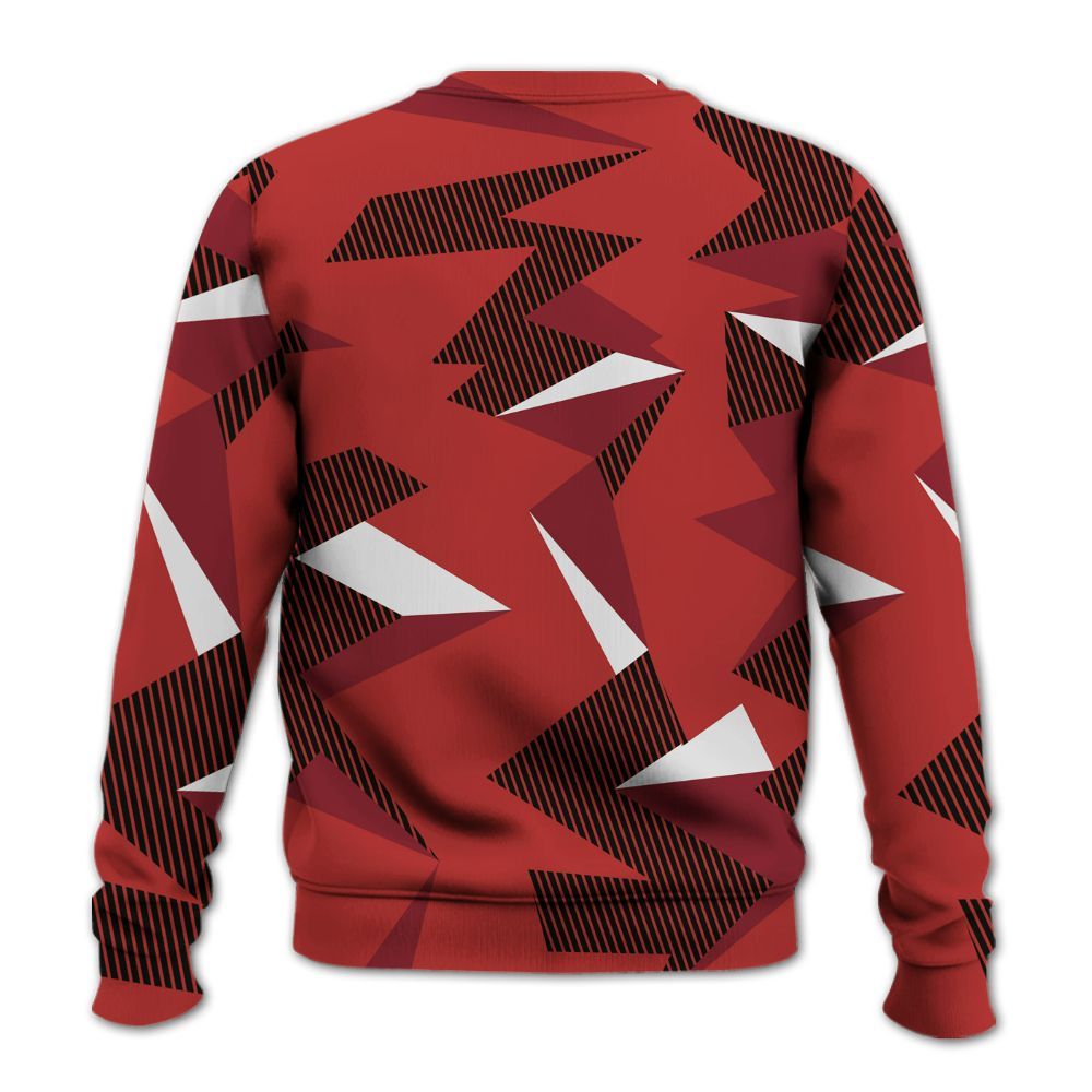 Sweatshirt To Match Bred Reimagined 4s - Geometric Camouflage Pattern All Over Print