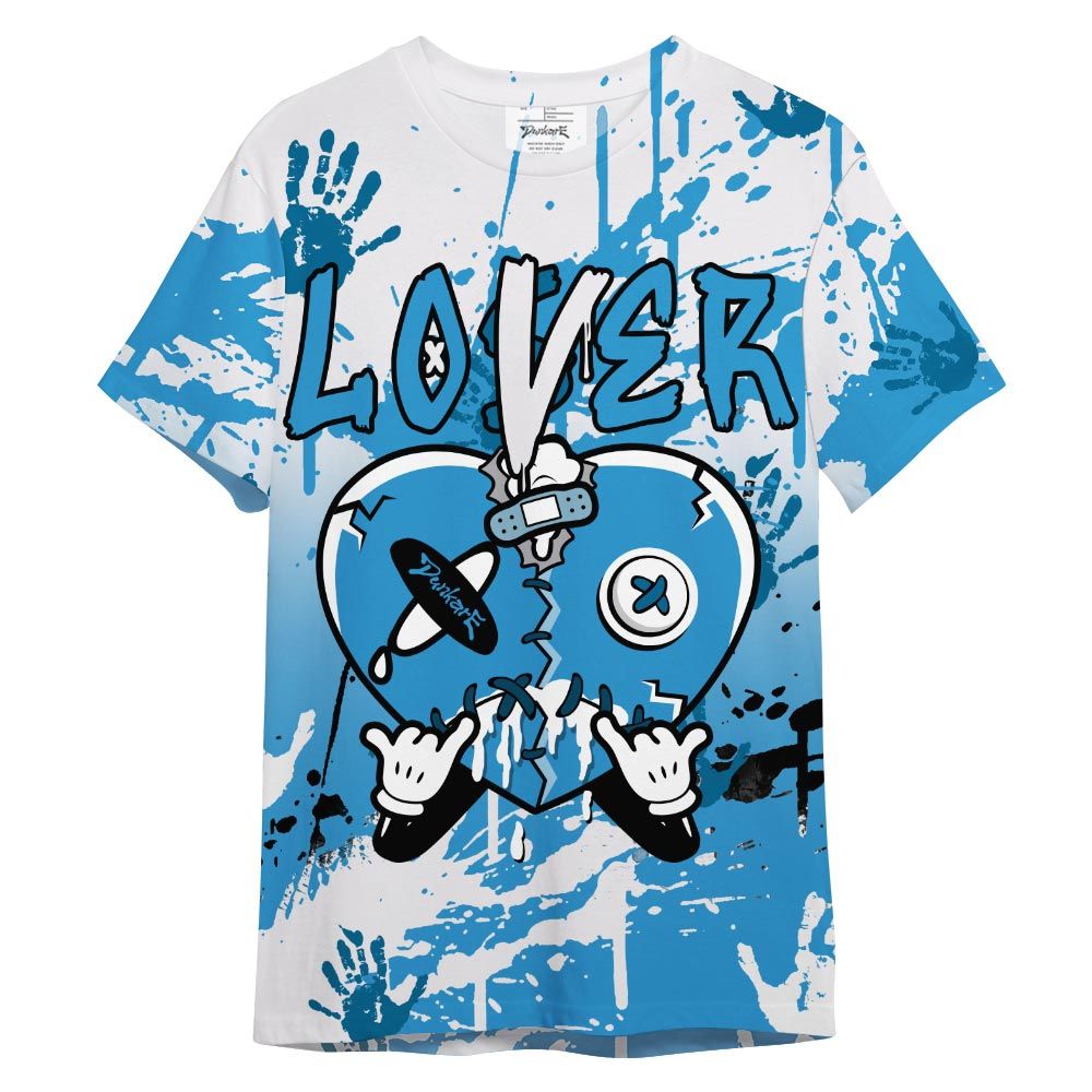Shirt To Match Shirt Streetwear Loser Lover Drip Heart, Powder Blue 9s T-- To Match Sneaker Powder Blue 9s Graphic Tee NCT