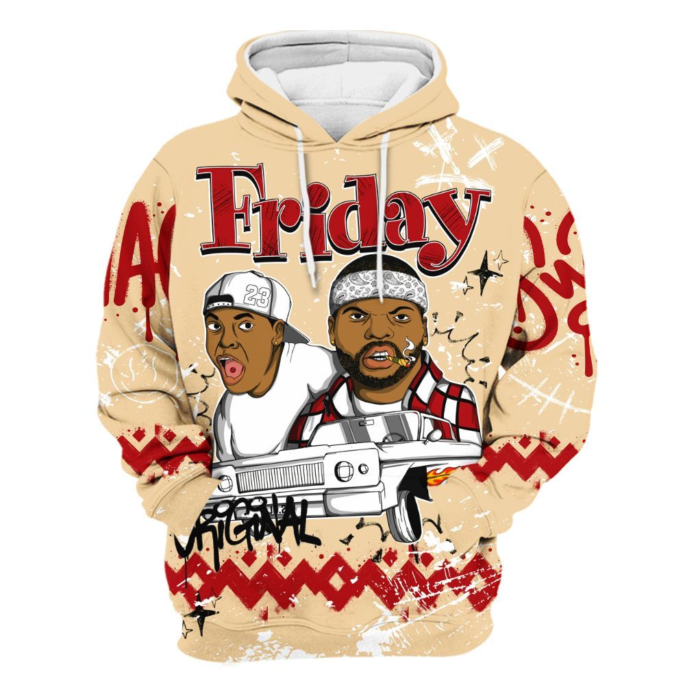 Hoodie To Match Dunk Low Strawberry Waffle - Friday Sneaker Crayon All Over Print