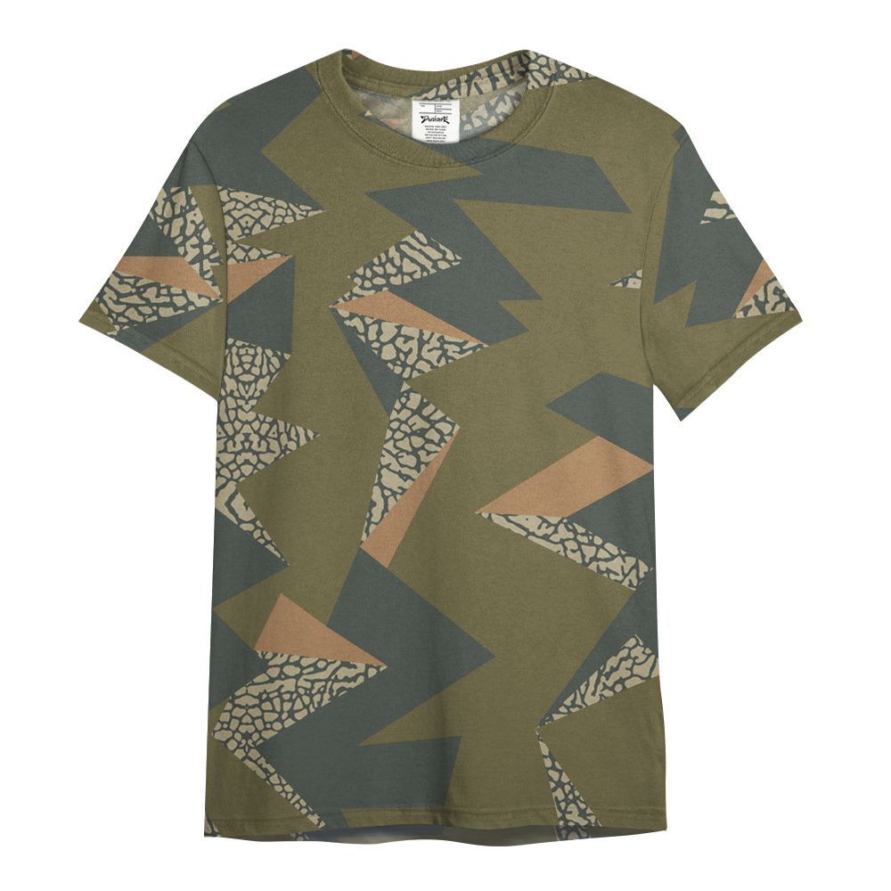 Shirt To Match Retro Family Affair 3s - Geometric Camouflage Pattern All Over Print