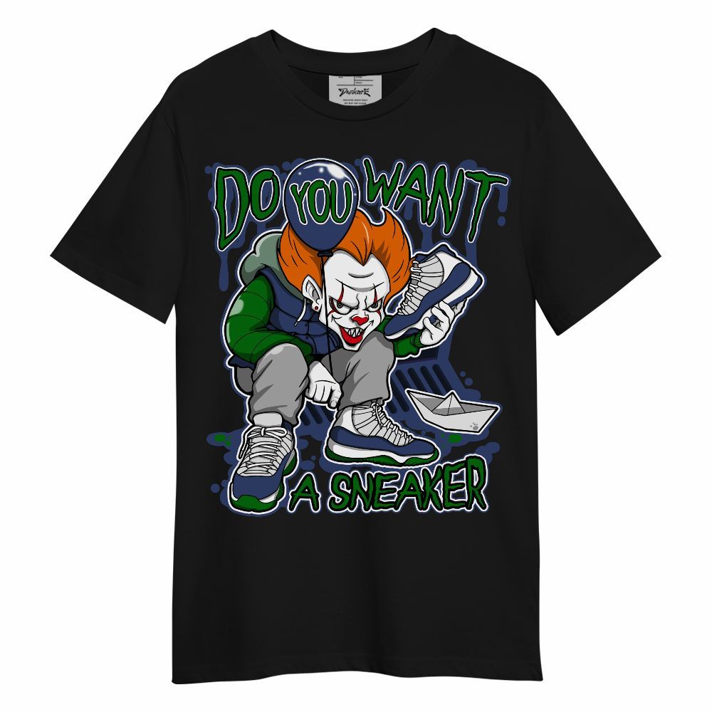 Shirt To Match Midnight Navy 13s - Clown Scary Sneakers Halloween Graphic Unisex Shirt