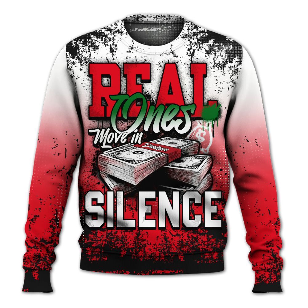 Sweatshirt To Match Chicago 13s - Move In Silence Money Street Retro All Over Print