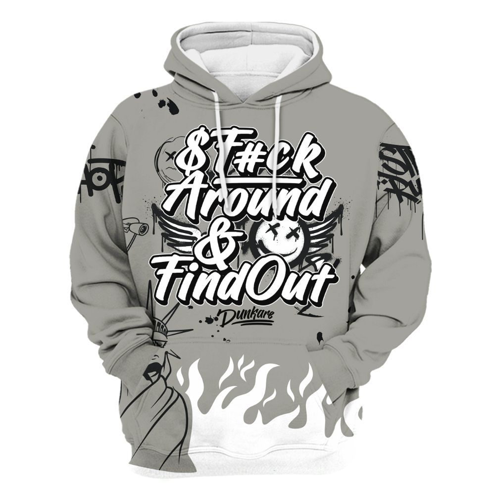 Hoodie To Match High Satin Shadow 1s - Graphic Fck Around Find Out All Over Print