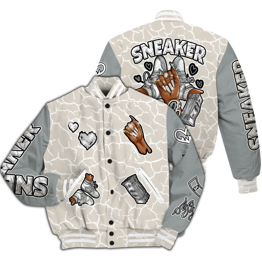 Varsity Jacket To Match Retro Pure Money 3s - Sneakerz Girlz All Over Print