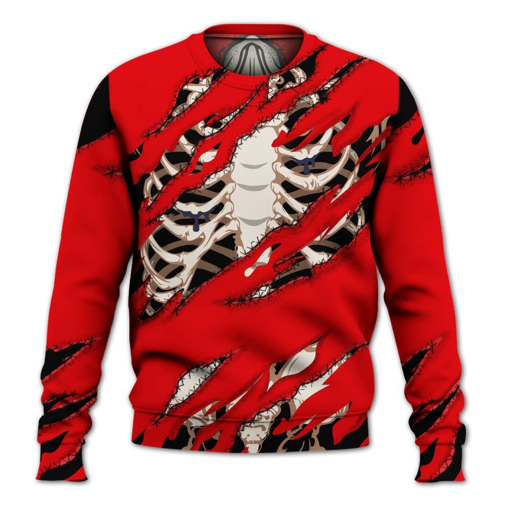 Sweatshirt To Match Low OG Howard University 1s - GOT 'EM Skeleton Scratch All Over Print