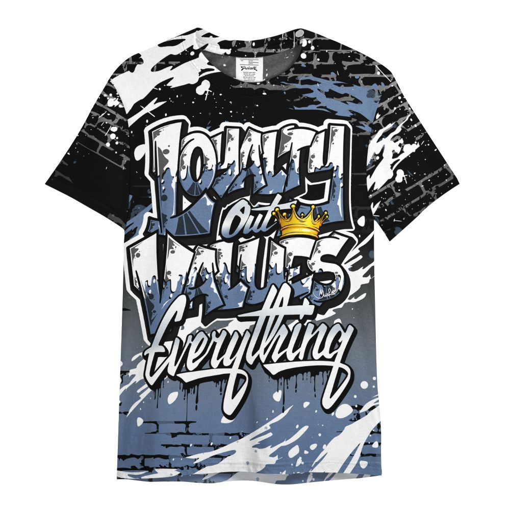 Shirt To Match Mid Space Jam 1s - Values Of Loyalty Drip All Over Print