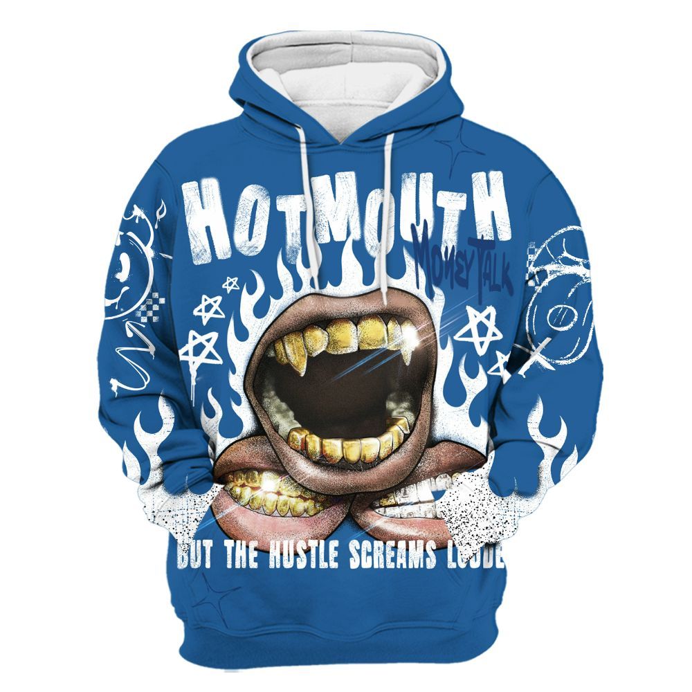 Hoodie To Match French Blue 13s - Mouth Burning Street Style All Over Print
