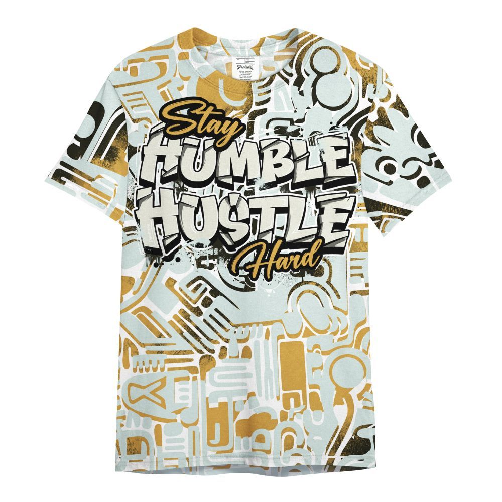 Shirt To Match Pure Platinum 4s - Humble Hustle Doodle Retro All Over Print
