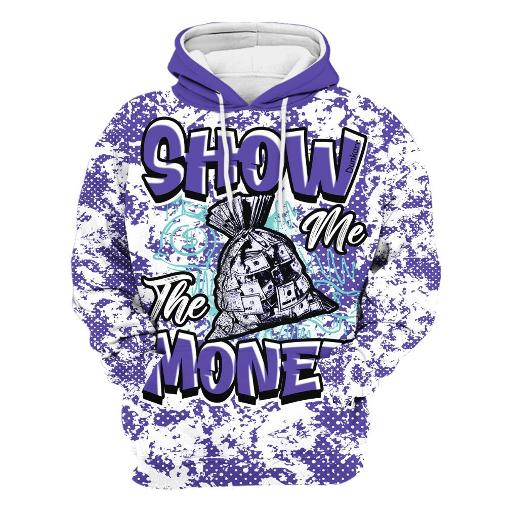 Hoodie To Match Low Hornets 1s - Show Me The Money Retro All Over Print