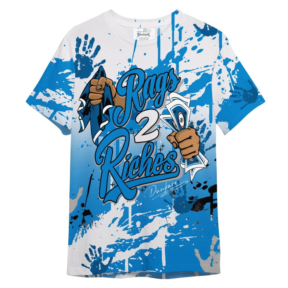 Shirt To Match Shirt Streetwear Rag 2 Riches, Military Blue 4s T-- To Match Sneaker Military Blue 4s Graphic Tee NCT