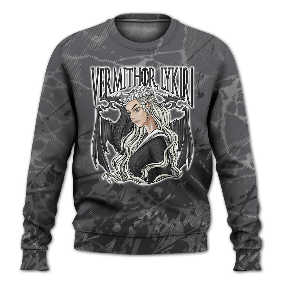 Sweatshirt To Match White Thunder 4s - Dragon's Mom! Profound All Over Print