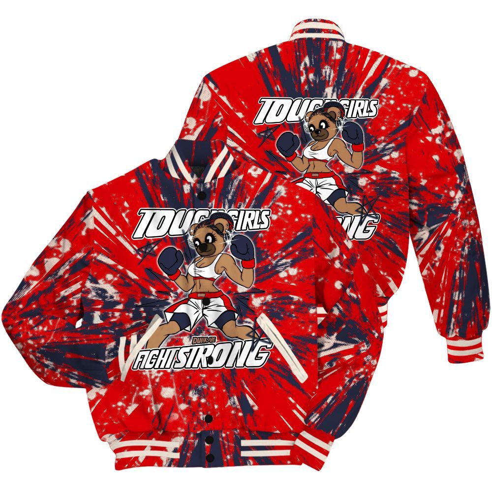 Varsity Jacket To Match Low OG Howard University 1s Shirt - Gritty Girls Bear Luxury All Over Print