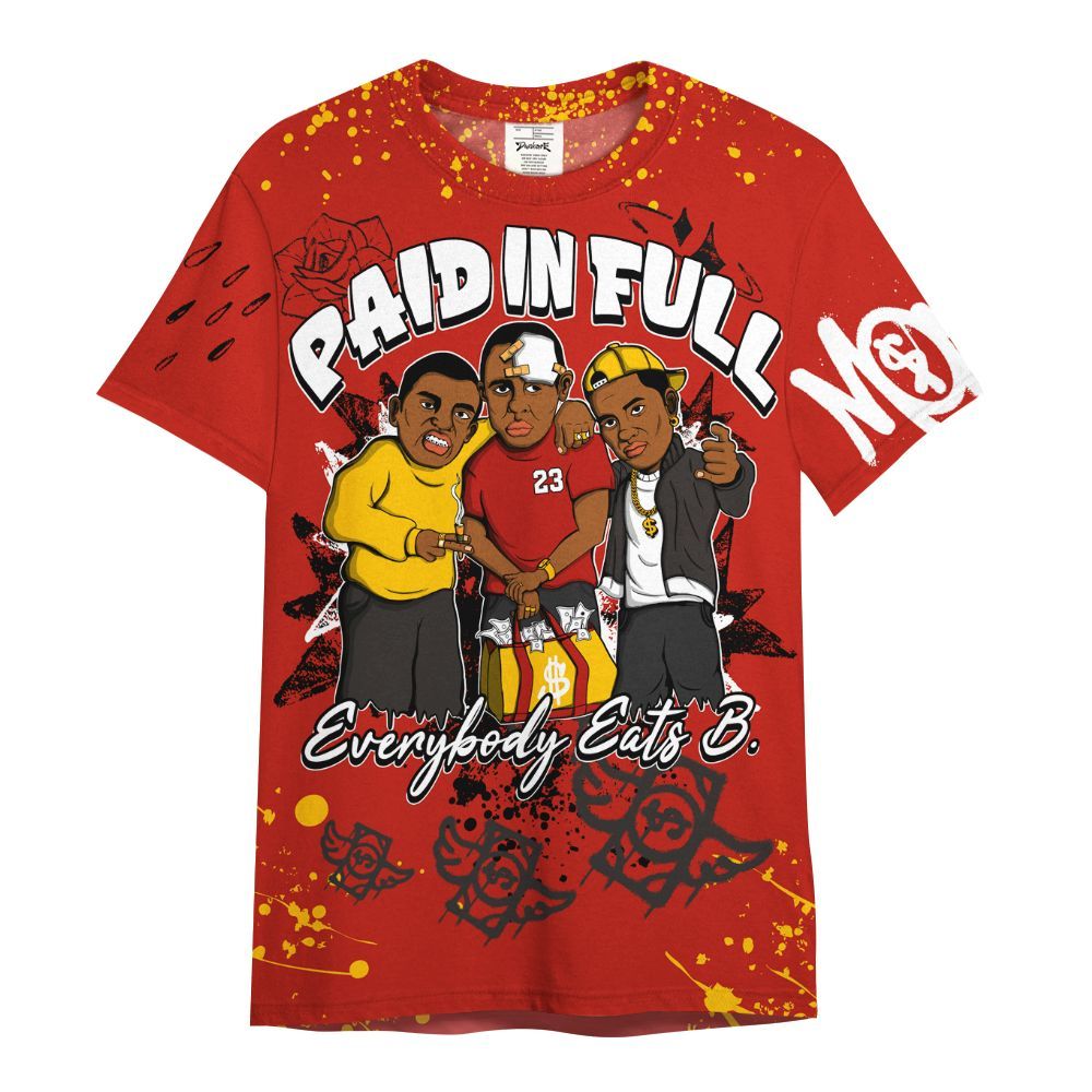 Shirt To Match Ferrari 4014s - Everybody Paid In Full Crayon All Over Print