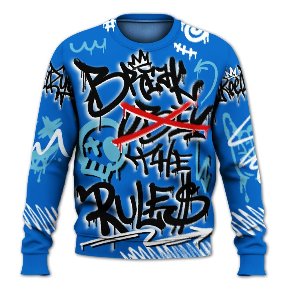 Sweatshirt To Match Dunk Low Argon - Break Rules Streetwear All Over Print