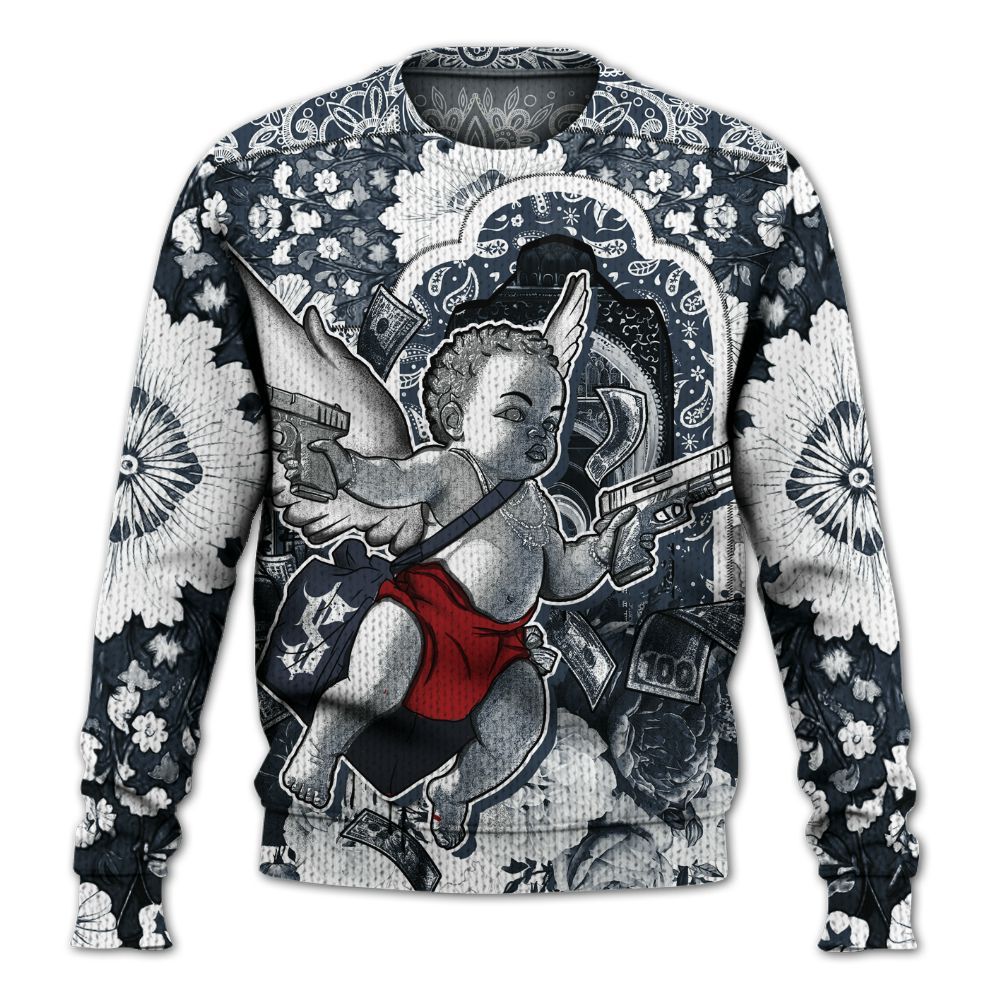 Knitted Sweater To Match Retro Olympic 6s - Angel Money Bag