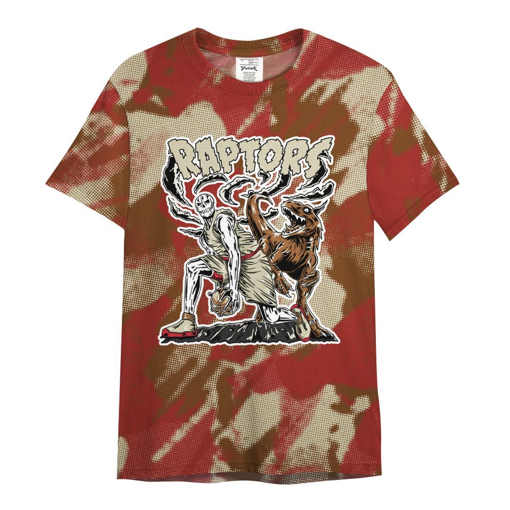 Shirt To Match Archaeo Brown 5s - Raptors Skeleton Abstract Halftone All Over Print