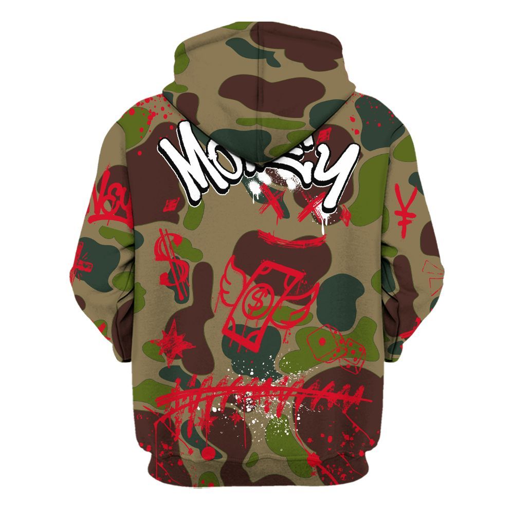 Hoodie To Match Air Max 90 Duck Camo Red - Everybody Paid In Full Crayon All Over Print