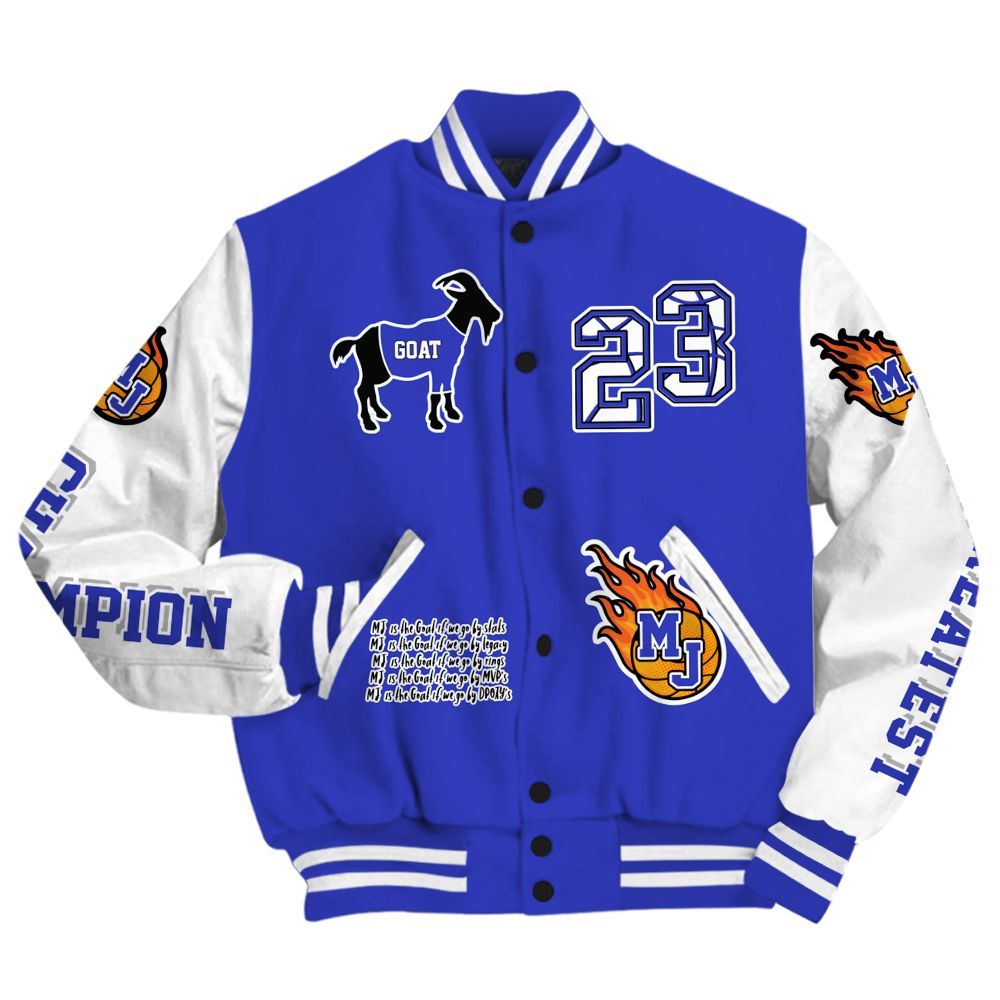 Varsity Jacket To Match Retro Black Concord 12s - 23 G.0.A.T Jump Up Basketball All Over Print
