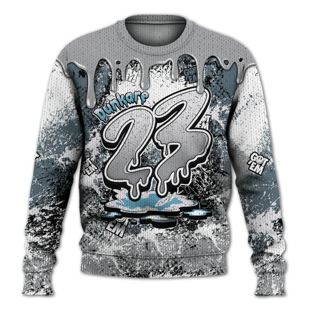Sweater To Match Retro Light Graphite Wolf Grey 5s - Dripping 23 Drip Graphic