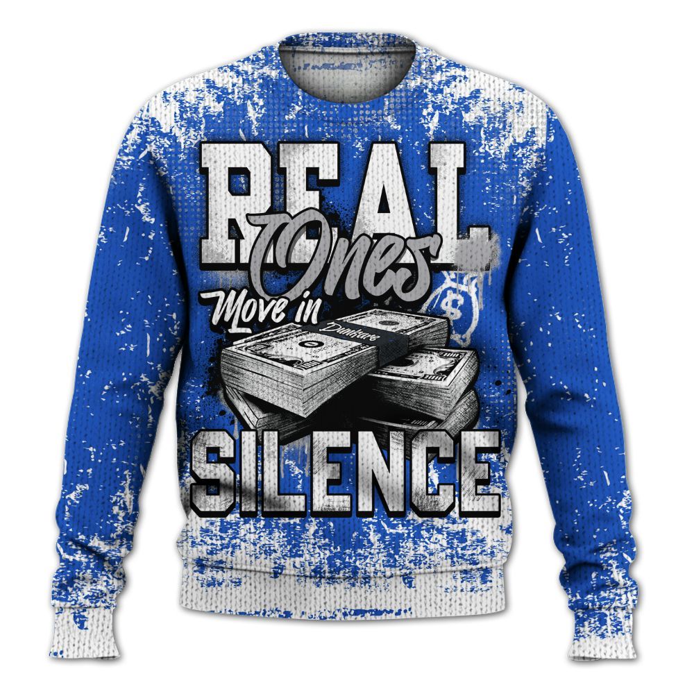 Knitted Sweater To Match Retro Stealth 5s - Move In Silence Money Street Retro