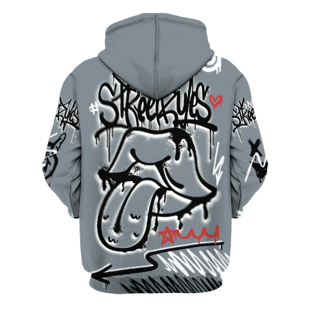 Hoodie To Match Wolf Grey 13s - Break Rules Streetwear All Over Print
