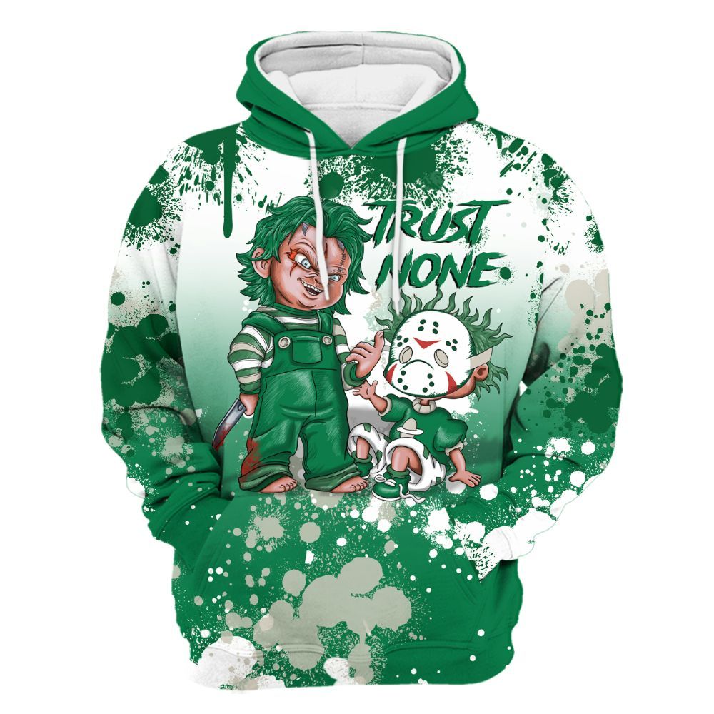 Hoodie To Match Lucky Green 2s - Trust No One Scary All Over Print