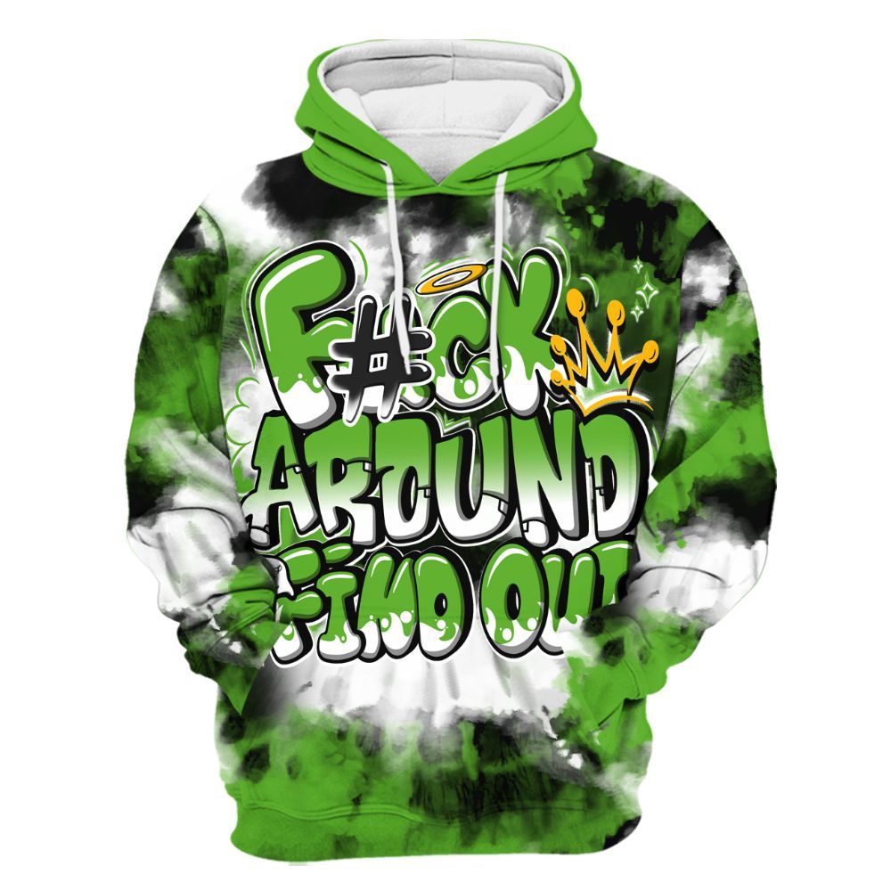 Hoodie To Match Air Foamposite One Volt - Tie Dye FK Around Find Out All Over Print