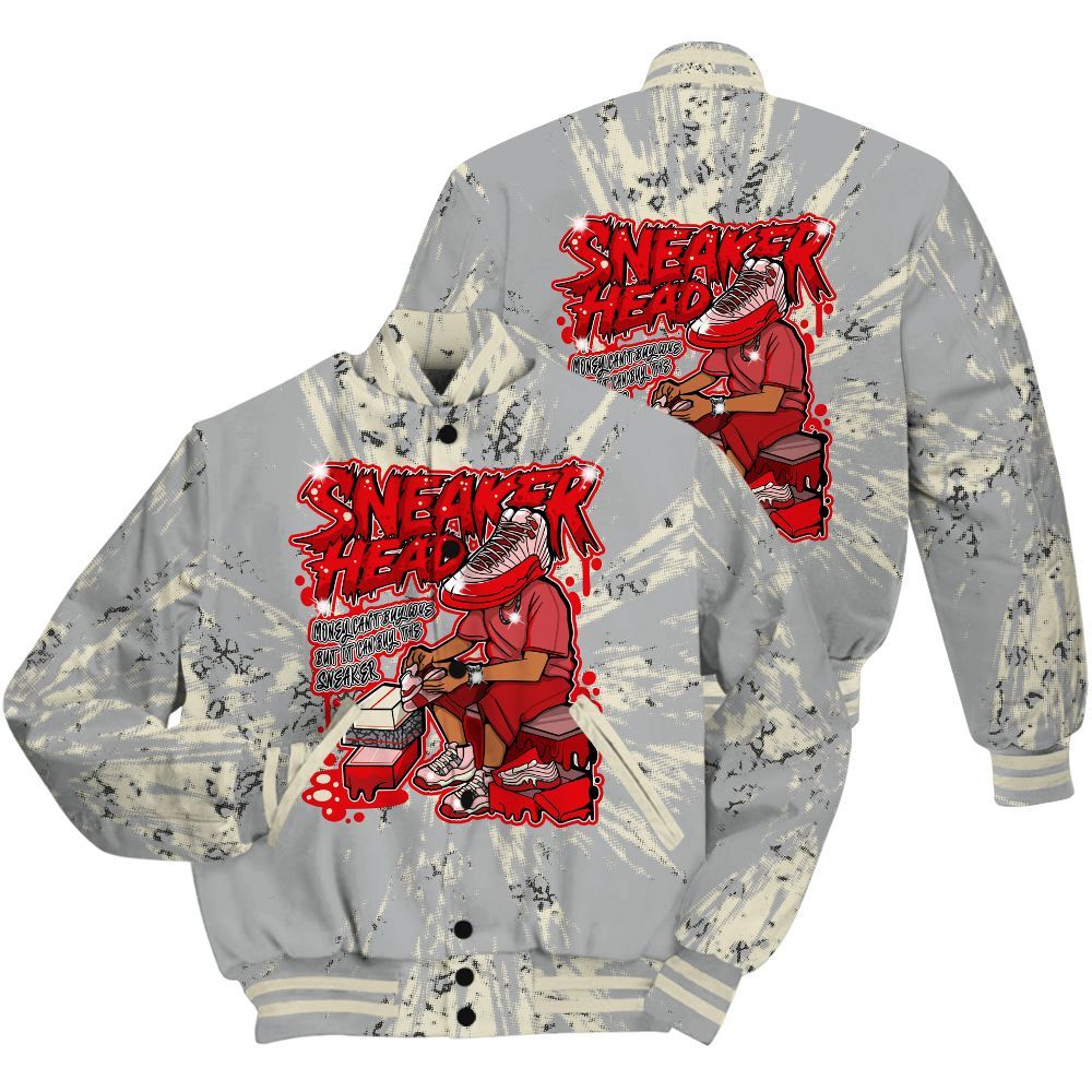 Varsity Jacket To Match Cement Grey 3s Shirt - Sneakers Headache Graphic Luxury All Over Print