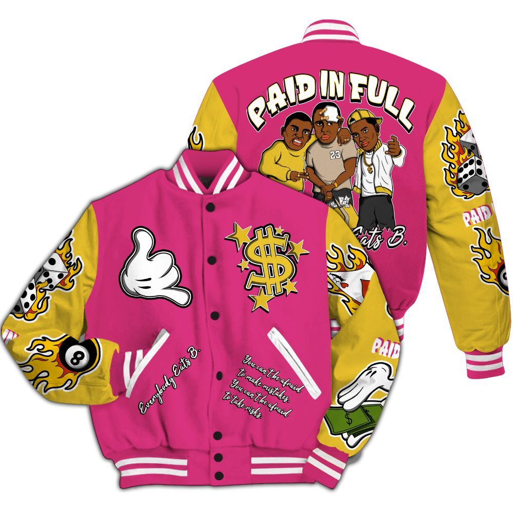 Varsity Jacket To Match Comic 4s - Everybody Paid In Full Graphic All Over Print