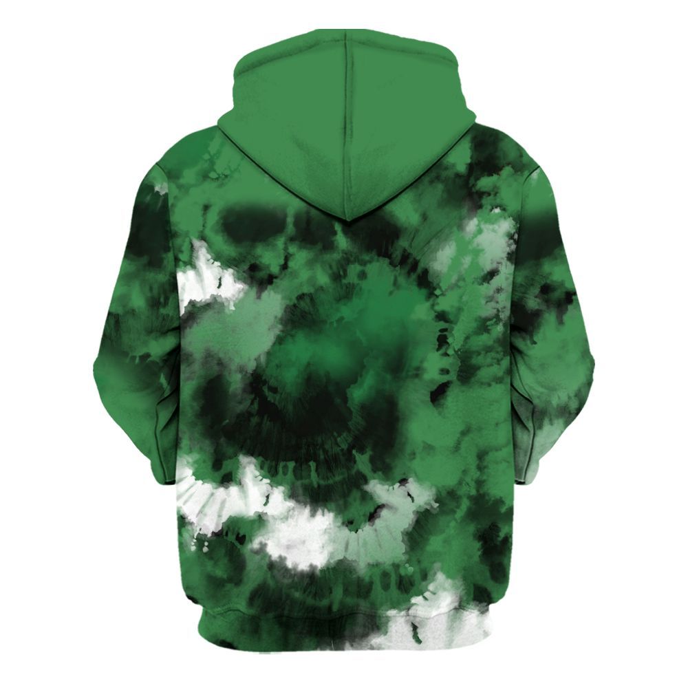Hoodie To Match Lucky Green 1s - God Blessed Tie Dye All Over Print