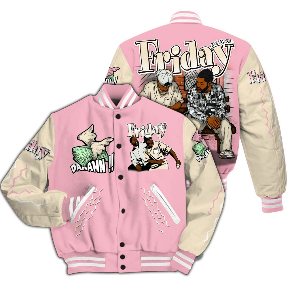 Varsity Jacket To Match Low OG Shy Pink 1s - Friday Movie 90s TV All Over Print