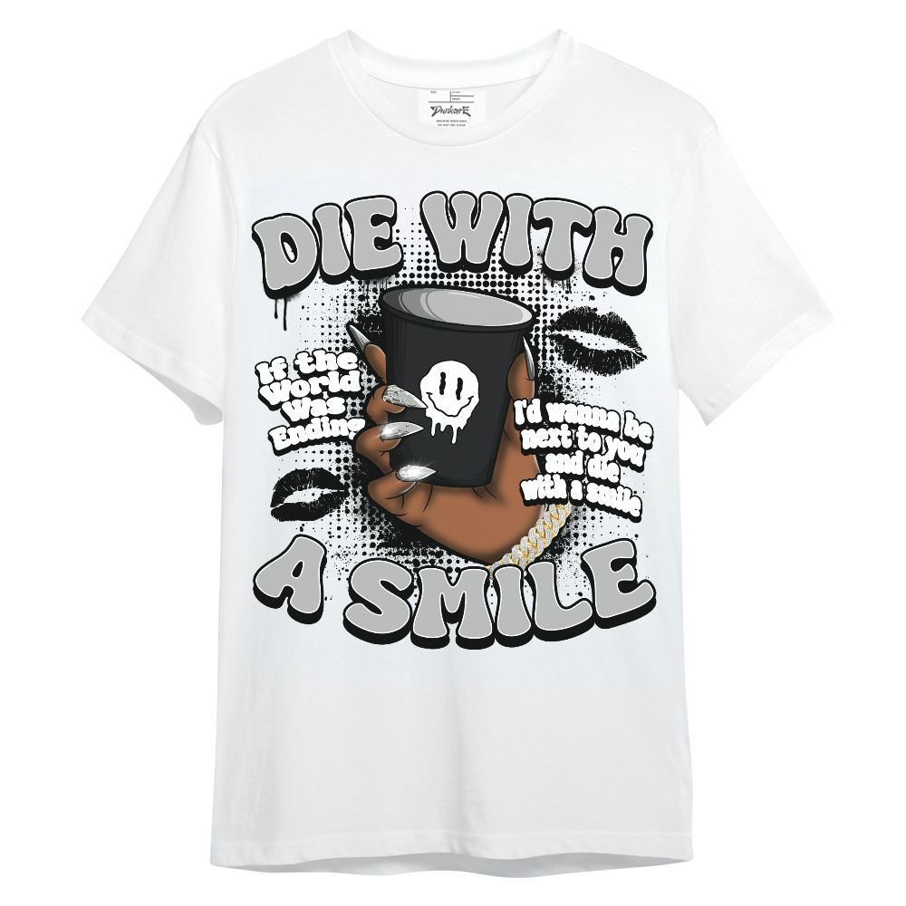 Shirt To Match Low 85 Metallic Black 1s - Die With A Smile Graphic Unisex Shirt