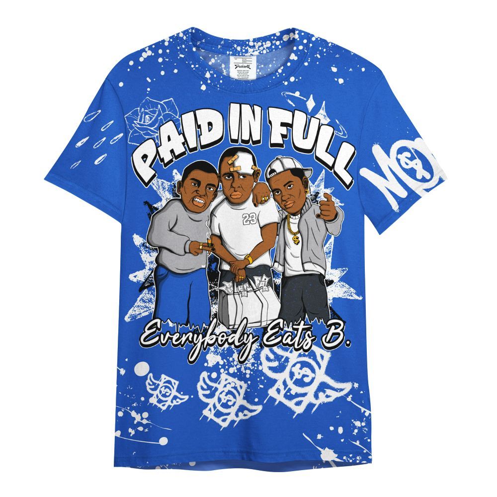 Shirt To Match Retro Stealth 5s - Everybody Paid In Full Crayon All Over Print