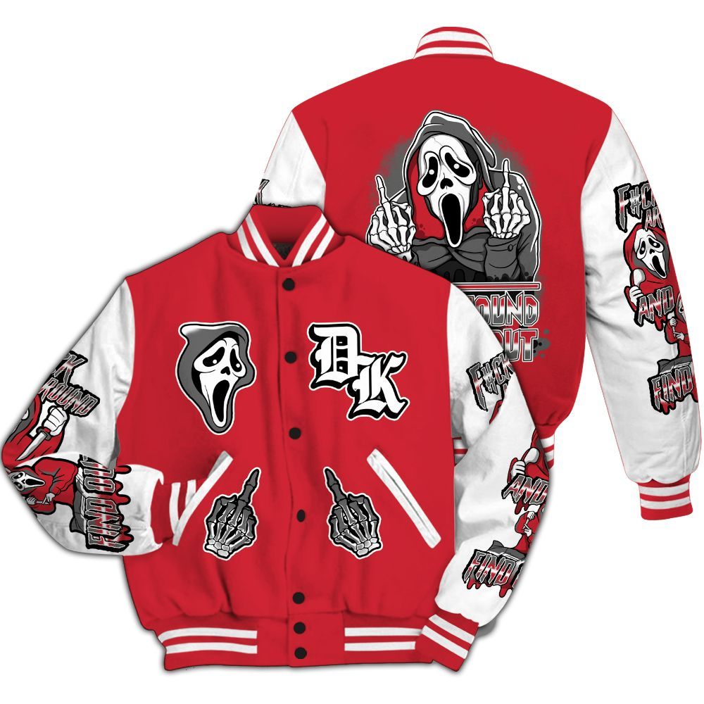 Varsity Jacket To Match Bunny 2025 8s - F#CK And Find Out Graphic All Over Print