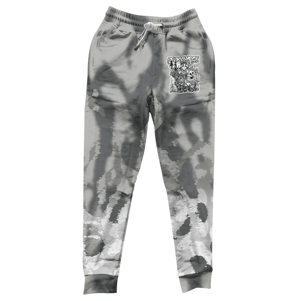 Sweatpant To Match Retro Wet Cement 4s - Apocalypse Skeleton Burn All Over Print