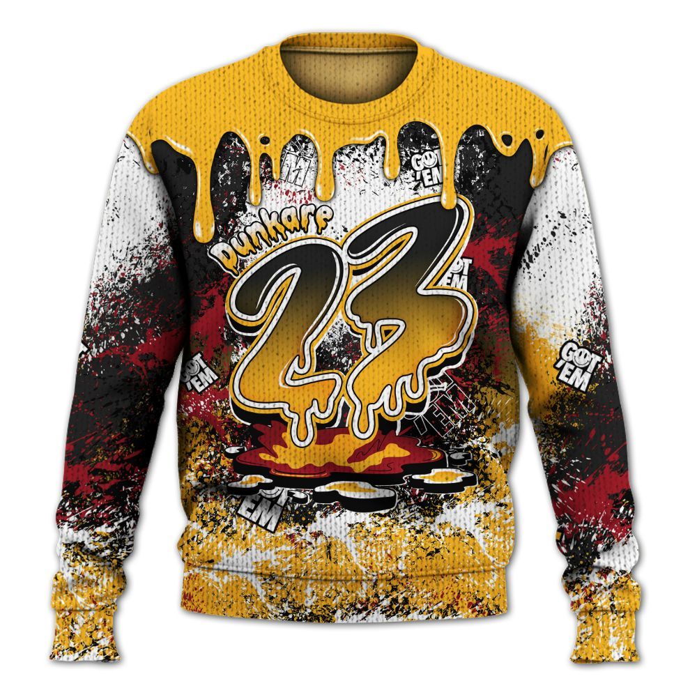 Sweater To Match White Taxi 12s Shirt, Dripping 23 Drip Graphic