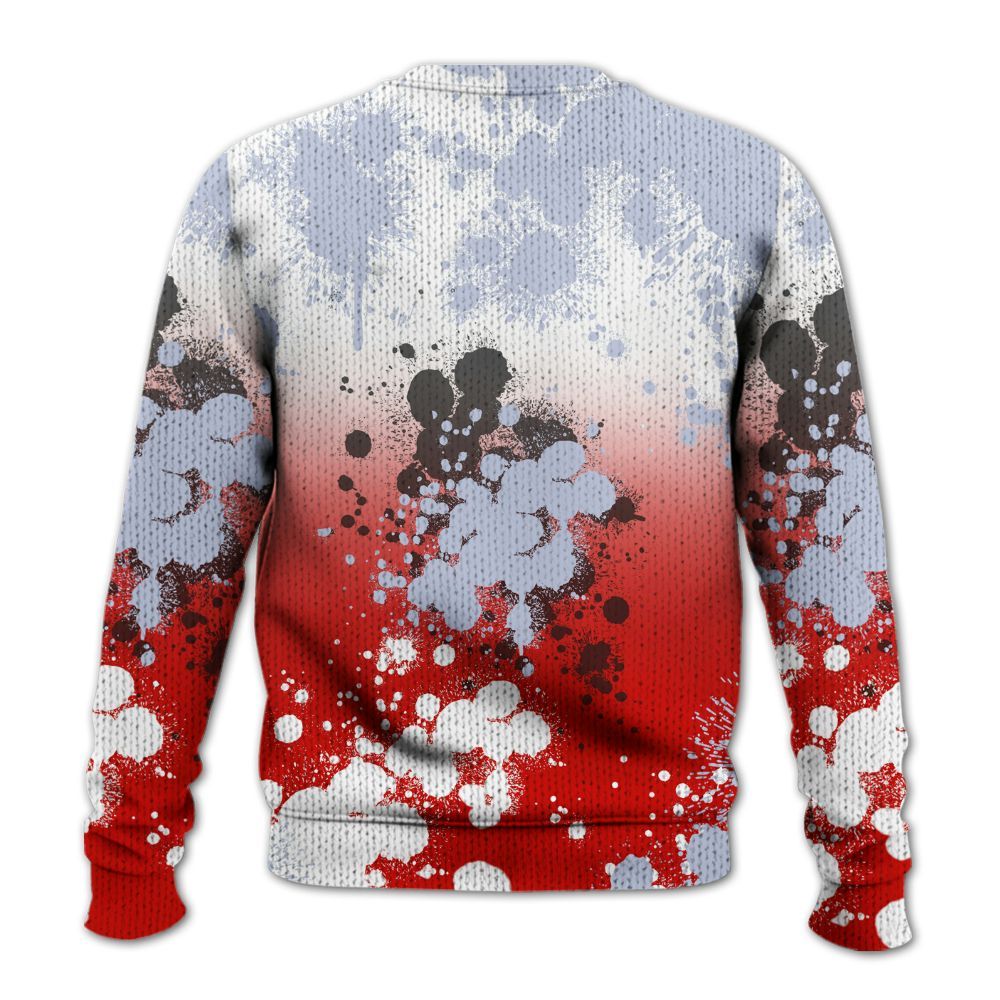 Knitted Sweater To Match Fire Red 6s - Trust No One Scary