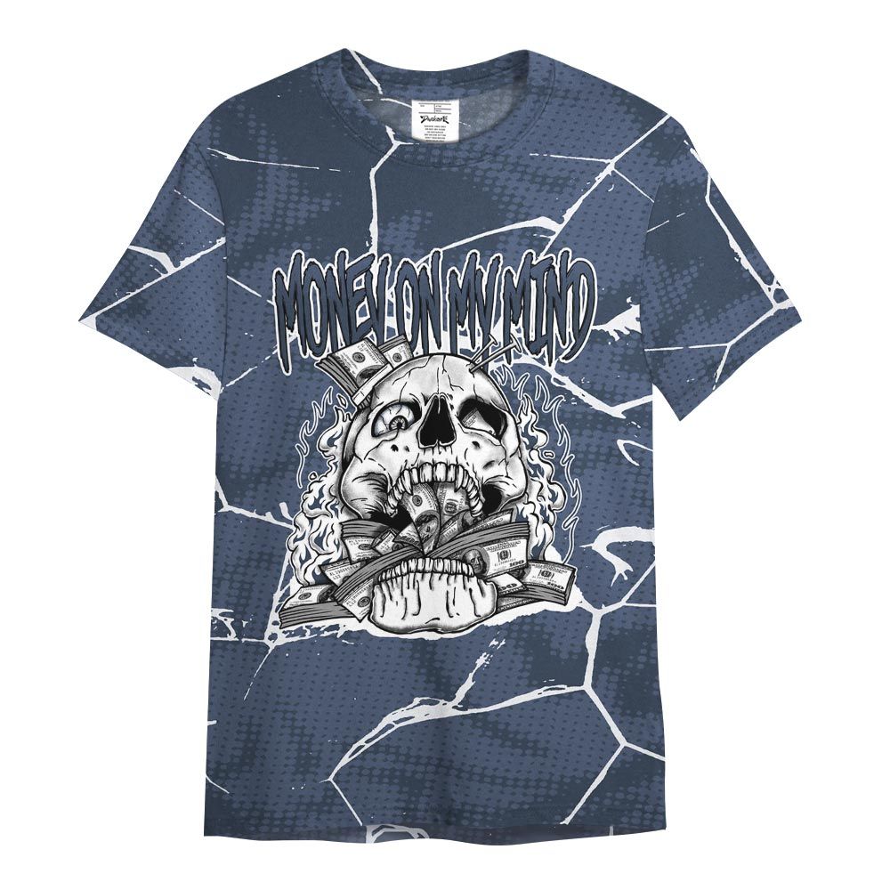 Shirt To Match Low Diffused Blue 11s - MOMM Skeleton Crack Shirt Unisex
