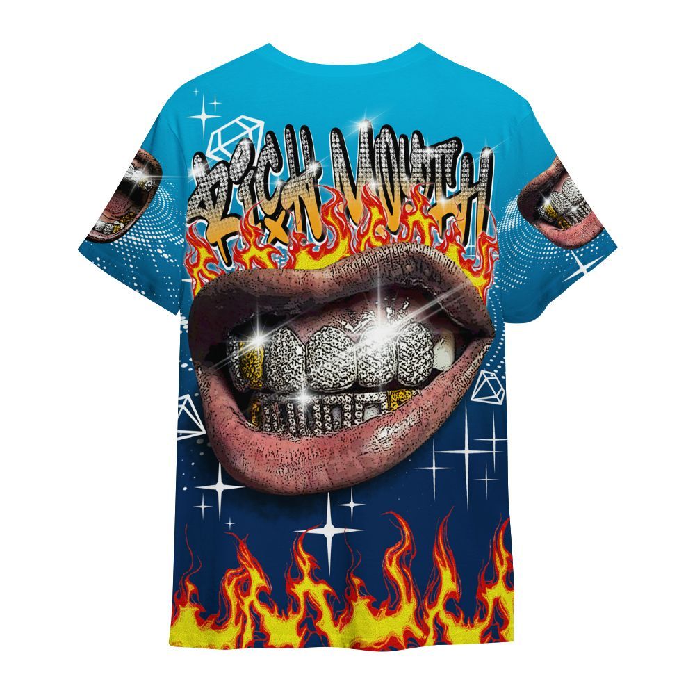 Shirt To Match Dunk Low GS Electric Algae - Rich Mouth Fire Rap Retro 90s All Over Print