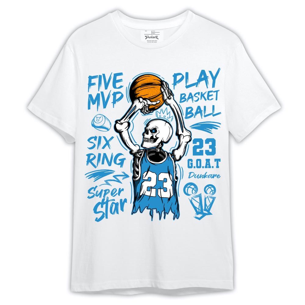 Shirt To Match Powder Blue 9s - 23 G.O.A.T Skeleton Shirt Outfit